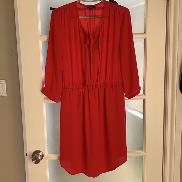 RW & Co. Chiffon Red Dress size M - Picture 12 of 16